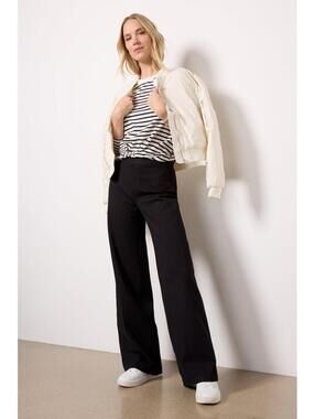 Spanx The Perfect Pant Wide Leg Ponte Trouser Pant Stretch Black Women’s XL